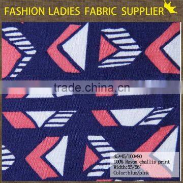 New Fashion African 100% Rayon Challies Fabric Wholesale for Ladies' Dress photo-2