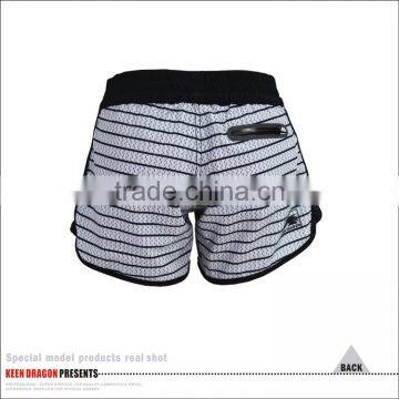 2016 NEW CROSSFIT BLACK AND WHITE STRIPE WOMENS' MMA SHORTS photo-2