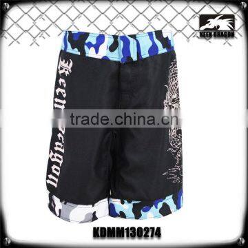 Customized Hot Design OEM Printed Fight mma Crossfit Shorts Black