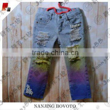 latest designer kids rainbow tye die jeans