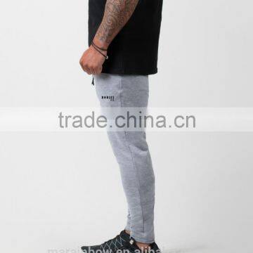Marl Grey Plain Bottoms Custom Printed Mens Joggers Tapered Jogger Pants Fitness Joggers OEM photo-4