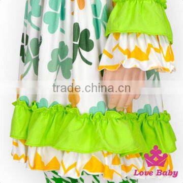 St.Patricks Day Baby Clothes Clothing Long Sleeve Ruffle With Icing Pants Toddlers Girls Boutique Outfits photo-4