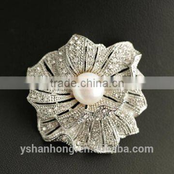 Natural Pearl Brooch Brooches Anemones Shape Micro Mosaic Fashion photo-2