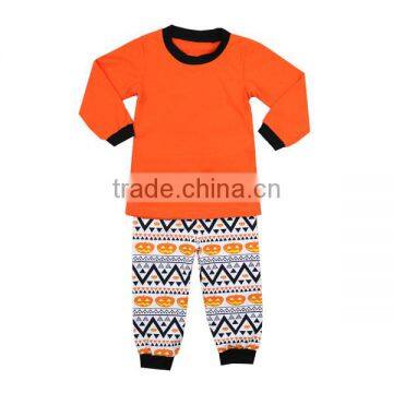 Cotton baby pajamas pumpkin children kids pajamas Halloween pajamas