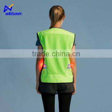 Custom Silk Print Comfortable Durable Flashing Kids Reflective Safety Vest photo-5