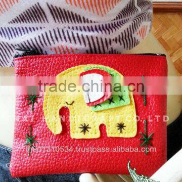 Thai Handmade Elephant Coin Purse Wallet Money bag Mini bag