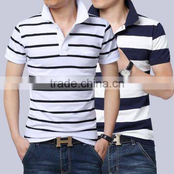 European and American leisure lapel stripes men's shirt collar