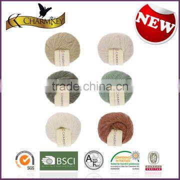 Charmkey Natural Hand Knitting Yarn for Baby 70 Wool 30 Bamboo Blended Yarn photo-5