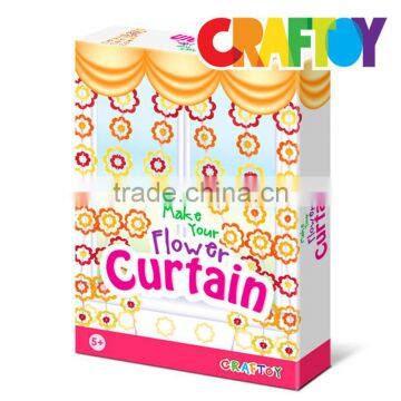 Children Crafts Girl Craft Create Your Flower Curtain photo-2