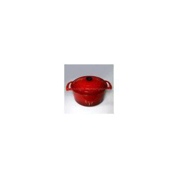 Round Covered Casserole In Red, CR2913R