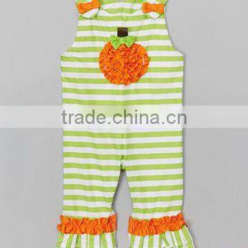 2017 Fall Pumpkin Embroidery Girls Custom Boutique Clothing