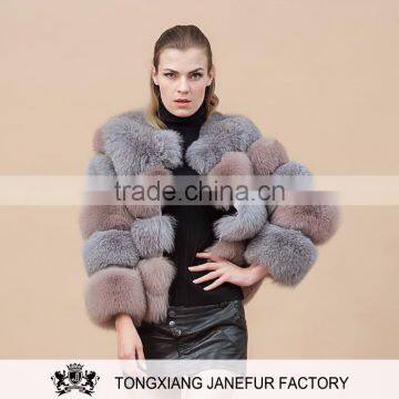 Fashion new spring genuine fur parka real fox fur coat women