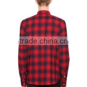 Western Plaid Cotton Flannel Shirt for Man photo-3