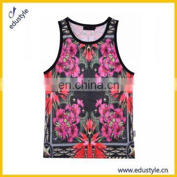 Custom Sublimation Printing Mens Dri Fit Tank Tops Wholesale