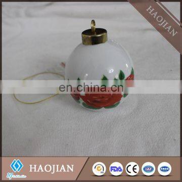 Stock sublimation christmas ceramic bauble christmas tree decoration christmas ornaments