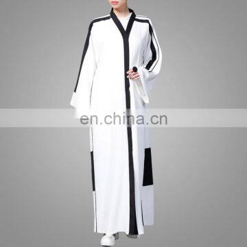 2017 New Design Women White Muslim Abaya Long Casual Ethnic Cardigans photo-2