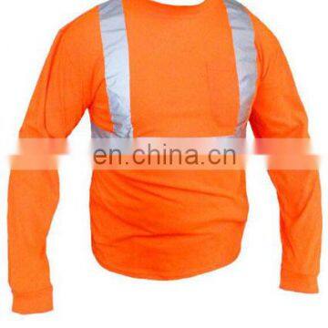 Safety Orange Lime Microfiber T-Shirt Policy Safety T-shirt Reflective Safety Short Sleeve T-Shirt HIGH VIZ photo-4