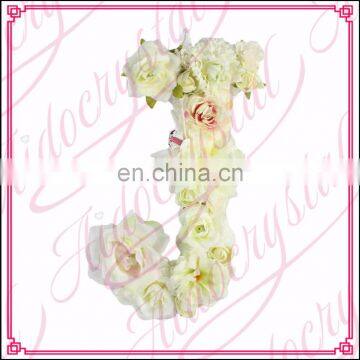 Aidocrystal Custom Birthday Decorative 3d Silk Flower alphabet Letters J