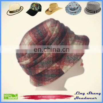 New Style Lady Woman Woolen Blend Fashion Hat Bucket Hat