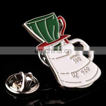 New design metal bottle badge coffee pot lapel pin