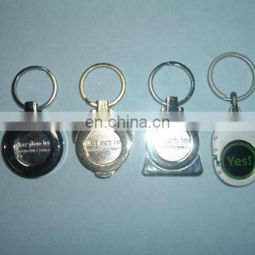 trolley coin keychain