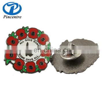 Wholesale poppy badge custom enamel badges manufacturers