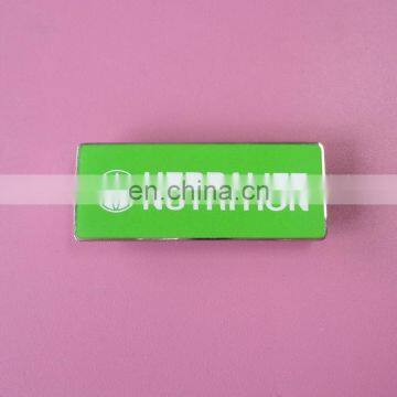 wholesale company stuff used off-set printing logo customized metal badge with magnet