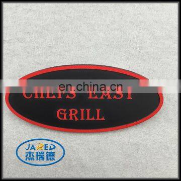 Cheap Nameplate 3D Custom Name Metal Crafts Embossed Painting and Brushed Aluminum Label