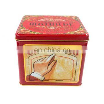 Big square present tin box with a drawer tin box by Tinmen
