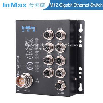 InMax M508A EN50155 Power Port: M23 Port X-Code 1000M M12 8 Port Gigabit Railway Industrial Ethernet Switch photo-2