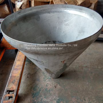 Stainless steel conical cone tank cover with dished conical head