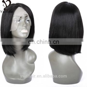 7A Full Lace Wig With Baby Hair Peruvian Straight Hair short wigs For Black Women Lace Frontals With Baby hair Hot sale bob wigs