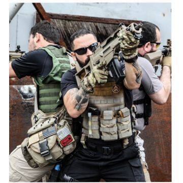 0.6mm Black Hypalon Coated Polyester Fabric for Tactical Vest photo-4