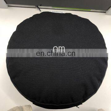 High Quality All Black Embroidery Logo Cotton Cover Foam Beads Meditation Cushion photo-4