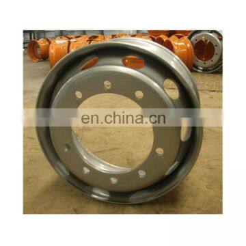 22.5*9 semi tubeless steel 10 hole truck wheels