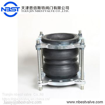 DN100 Flexible Joint Three Flange Valve Pipe Fittings Expansion Joint