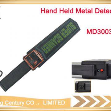 High sensitivity adjustable hand held metal detector with 9V battery