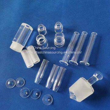 Clear Fused Quartz Tubing &Transparent Irregular Shape Quartz Lining Tube Screw Thread Tube Screw Thread Fused Silica Quartz Glass Pipe photo-3