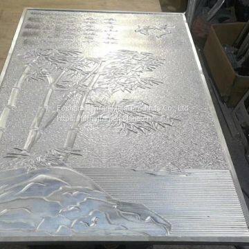 Foshan Manufactory Silver color  Engrave 10mm Wall Panel Screen Partition