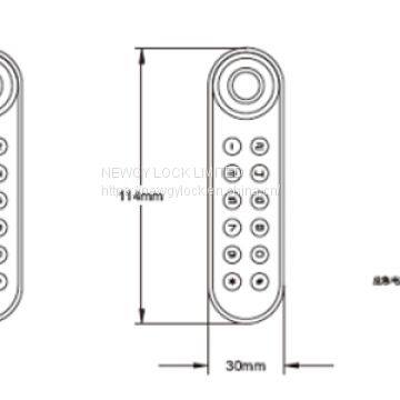 Zinc Alloy Biometric Fingerprint Smart Cabinet Lock photo-2