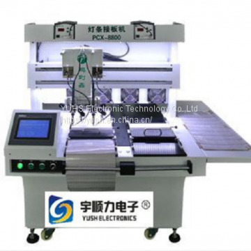 LED Soft Strip Soldering Machine , Multiple Iron Head Double Platform Soldering Equipment