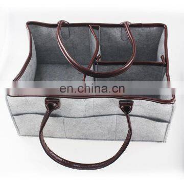 Hot Selling Soft Felt Baby Diaper Caddy Organizer photo-3