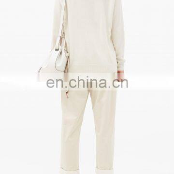 DiZNEW Unisex Women Wool Cashmere Crew Neck Pocket Cardigan Sweater photo-6