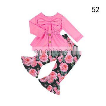 Baby girl's spring and autumn outfit with customizable printed patterns