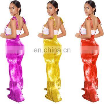 Streetwear Sexy Women Elastic Ruffles Hole Flare Pants Leggings High Waist Overall Trousers Draped Jogger Sweatpants photo-2