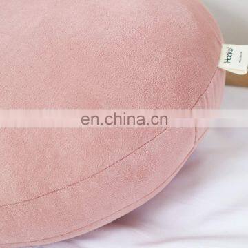 Super Soft Suede Floor Pillows 3 Denier Feather Like Polyester Filling Floor Cushion Seat Round Decorative Throw Pillow photo-3