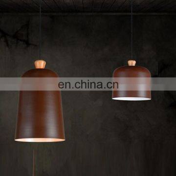 E27 Lamp Holder Pendant Ceiling Lamp Lighting Led Aluminum Droplight With Wood photo-3