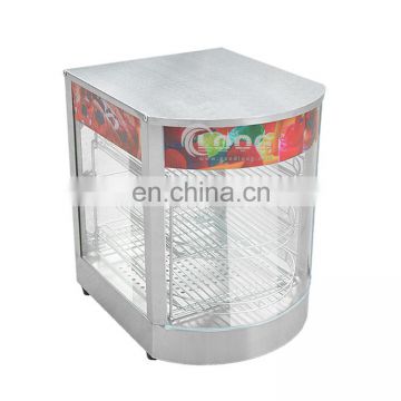 Best Quality Commercial Curved Warming Showcase Electric Restaurant Food Warmer Glass Display Showcase for Sale