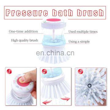 Masthome Printed Clean Set Kitchen Dish Washing Brush With Soap Dispenser photo-6