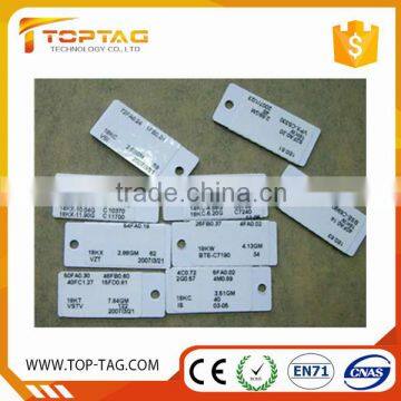 Custom made RFID plastic jewellry price tags , jewelry barcode labels